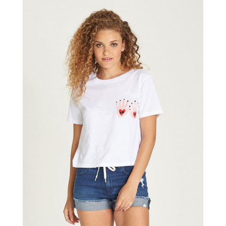 T-Shirt Femme LOVE HAND CROP Element
