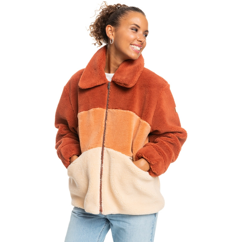 Veste Femme Polaire Sherpa Can You Guess ROXY - Atmosphere Gap